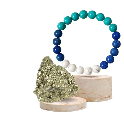 Handmade Natural Gemstone Healing Bracelet – Energy Balancing, Stress Relief & Stylish Crystal Jewelry for Men & Women (PISCES BRACELET)