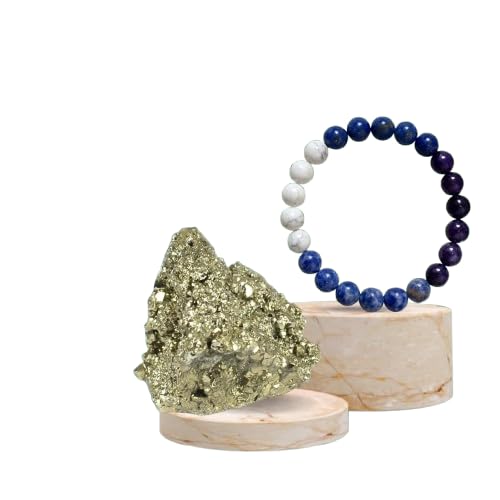Handmade Natural Gemstone Healing Bracelet – Energy Balancing, Stress Relief & Stylish Crystal Jewelry for Men & Women (PISCES BRACELET)
