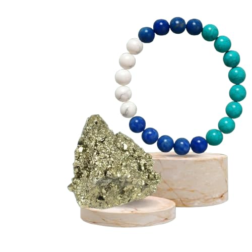 Handmade Natural Gemstone Healing Bracelet – Energy Balancing, Stress Relief & Stylish Crystal Jewelry for Men & Women (PISCES BRACELET)