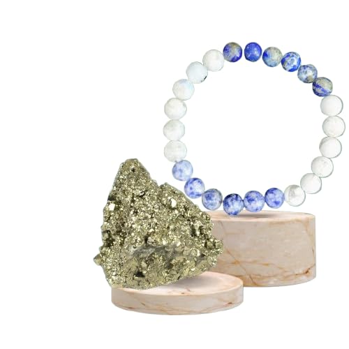 Handmade Natural Gemstone Healing Bracelet – Energy Balancing, Stress Relief & Stylish Crystal Jewelry for Men & Women (PISCES BRACELET)