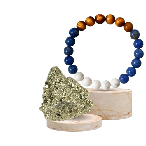 LEO Zodiac Singh Rashi Healing Crystal Bracelet Natural Reiki Feng-Shui Healing Crystal Gem Stone Crystal Bracelet for Wealth