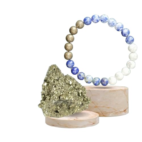 Handmade Natural Gemstone Healing Bracelet – Energy Balancing, Stress Relief & Stylish Crystal Jewelry for Men & Women (PISCES BRACELET)