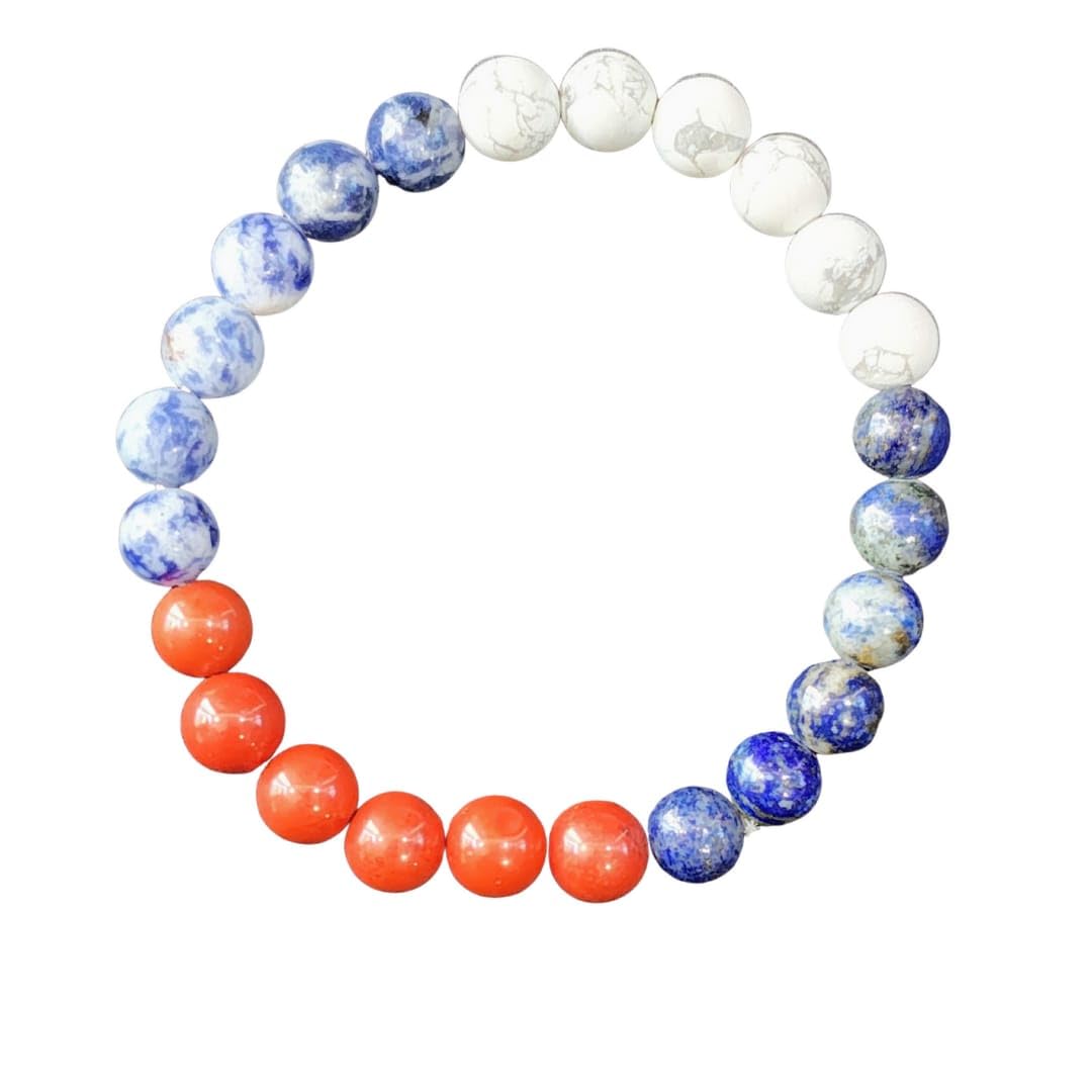 Handmade Natural Gemstone Healing Bracelet – Energy Balancing, Stress Relief & Stylish Crystal Jewelry for Men & Women (PISCES BRACELET)