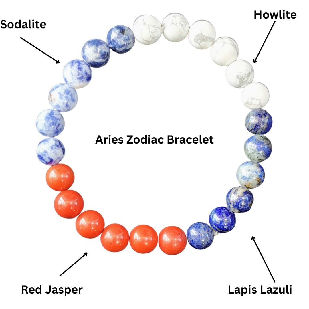 Handmade Natural Gemstone Healing Bracelet – Energy Balancing, Stress Relief & Stylish Crystal Jewelry for Men & Women (PISCES BRACELET)