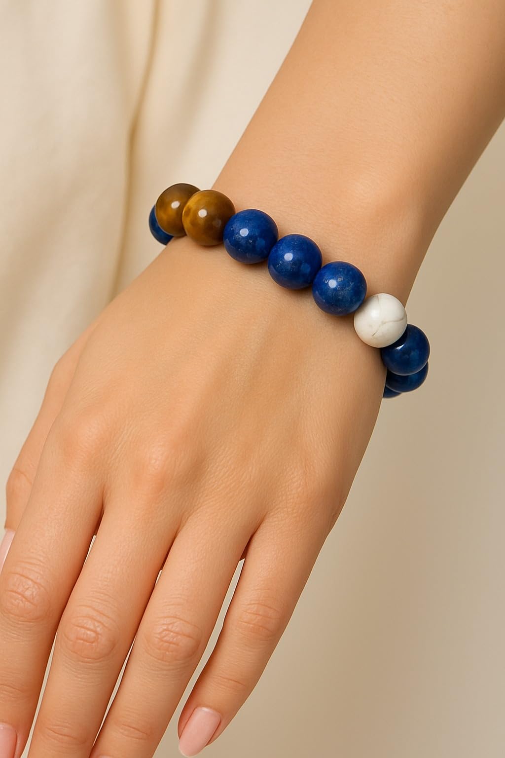 Handmade Natural Gemstone Healing Bracelet – Energy Balancing, Stress Relief & Stylish Crystal Jewelry for Men & Women (PISCES BRACELET)