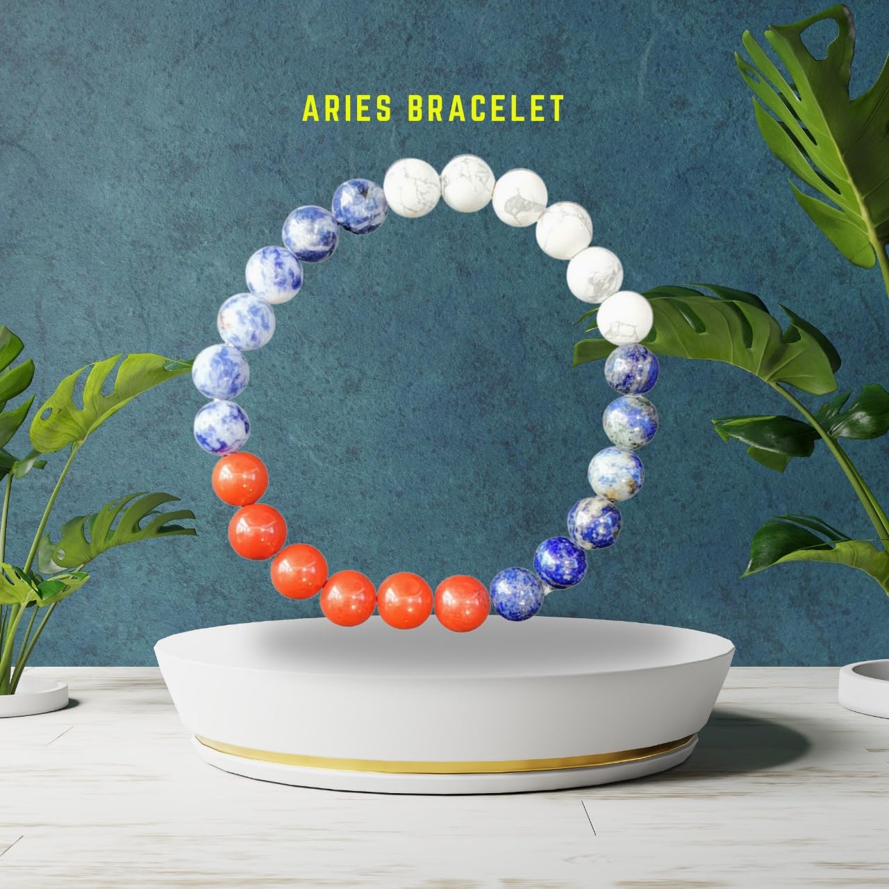 Handmade Natural Gemstone Healing Bracelet – Energy Balancing, Stress Relief & Stylish Crystal Jewelry for Men & Women (PISCES BRACELET)