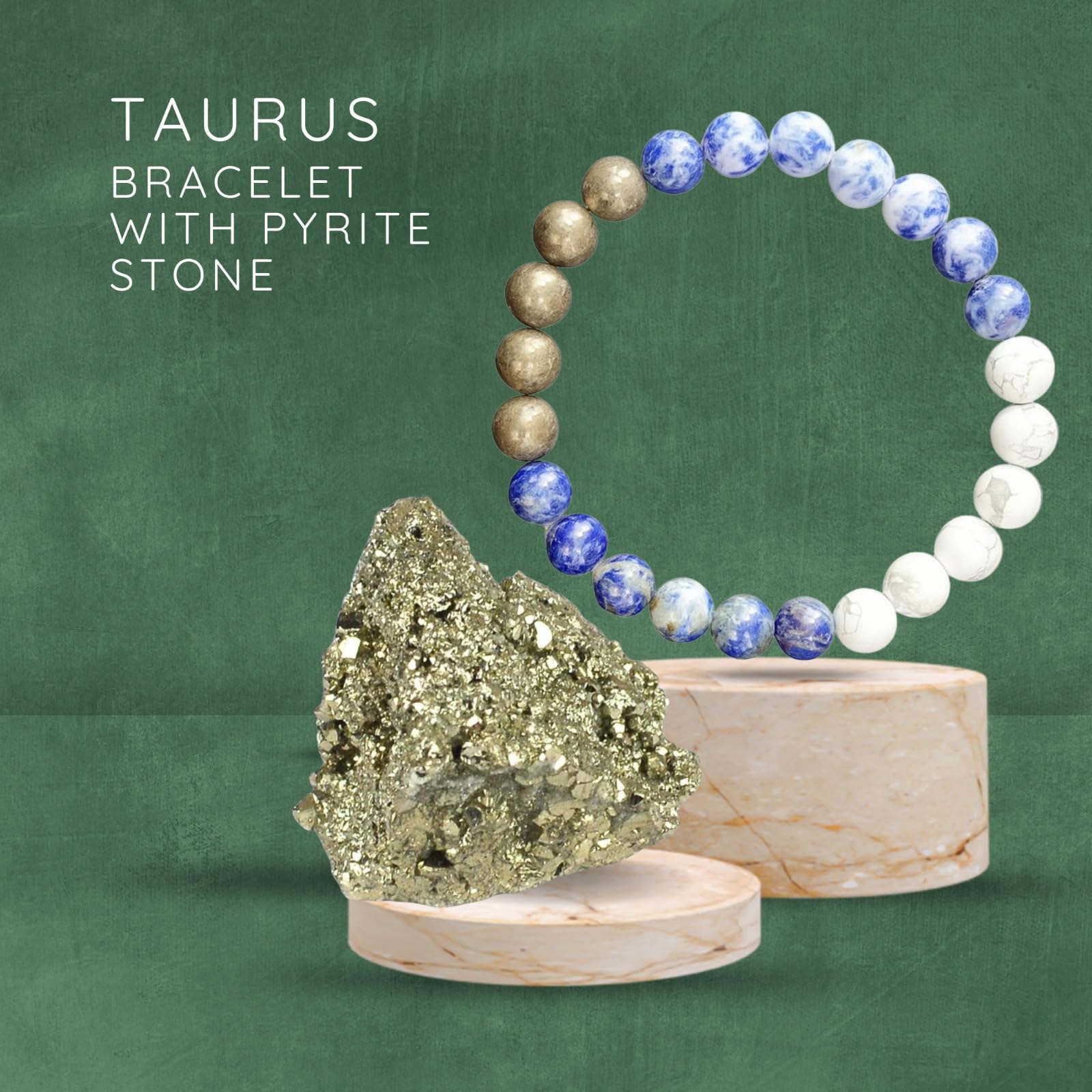 Handmade Natural Gemstone Healing Bracelet – Energy Balancing, Stress Relief & Stylish Crystal Jewelry for Men & Women (PISCES BRACELET)