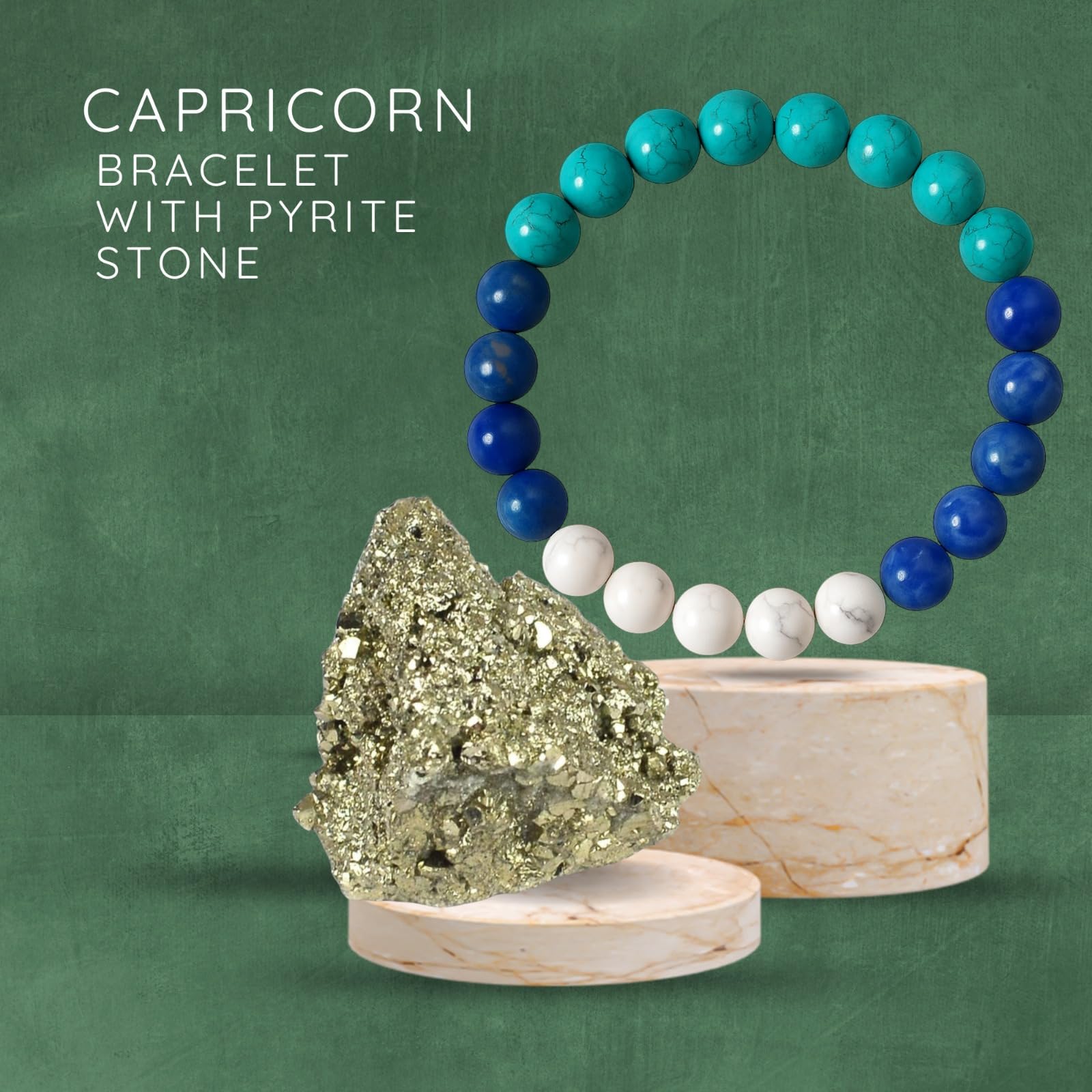 Handmade Natural Gemstone Healing Bracelet – Energy Balancing, Stress Relief & Stylish Crystal Jewelry for Men & Women (PISCES BRACELET)
