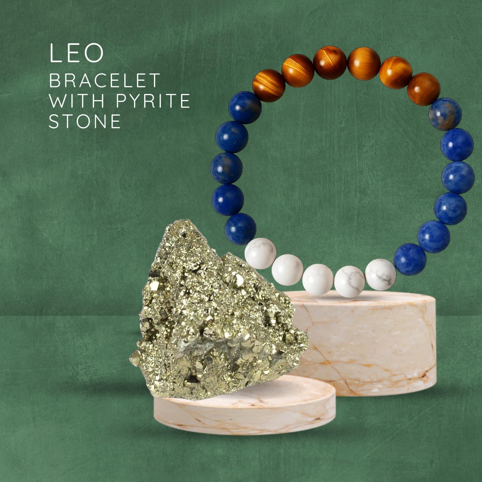 Handmade Natural Gemstone Healing Bracelet – Energy Balancing, Stress Relief & Stylish Crystal Jewelry for Men & Women (PISCES BRACELET)
