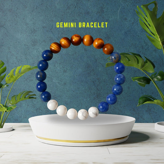 Handmade Natural Gemstone Healing Bracelet – Energy Balancing, Stress Relief & Stylish Crystal Jewelry for Men & Women (PISCES BRACELET)